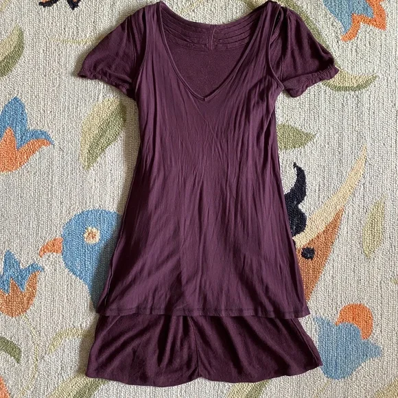 Moth I Anthro I Y2K I Sideswept Sweater Dress I Purple Motif - Picture 11 of 16
